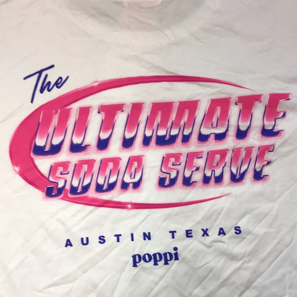 Poppi X Target Graphic Unisex Tee Size XL White Pink Graffiti | NWT - Picture 5 of 7